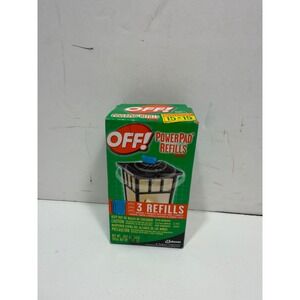 OFF! PowerPad Refills 3 Count Mosquito Repellent Pads and Candles 15x15ft Area